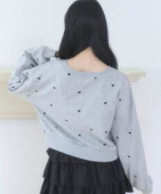 WEGO ハート総柄刺?スウェット