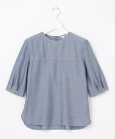 J.PRESS LADIES 【洗える】ウォッシャブルキュプラツイル タックスリーブ ブラウス