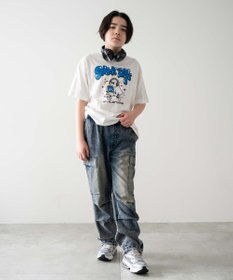 WEGO 【KIDS/150cm/160cm/ウエストゴム】デニムイージーカーゴパンツ（JUNIOR）