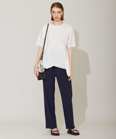 ICB 【洗える】ブラウスライクジャージー ハンカチーフヘムカットソー