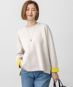 23区 L 【洗える】ダブルフェイス プルオーバー ニット