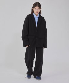 WEGO 【ユニセックス着用ITEM/MLサイズ展開】ボンディングスウェットテーラードジャケット