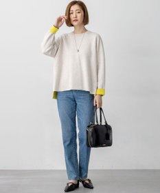 23区 L 【洗える】ダブルフェイス プルオーバー ニット