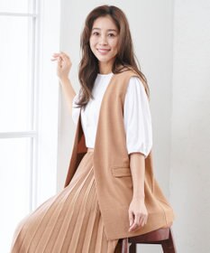 ANY 【ウエストゴム】リネンライクエアーヴィンテージ プリーツスカート