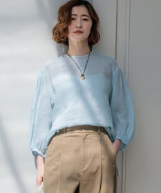 23区 【先行予約】LIBECOリネン ボリュームスリーブ ブラウス