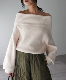 Green Parks オフショルダーニット