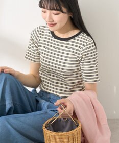 AMERICAN HOLIC リブ　５分袖トップス