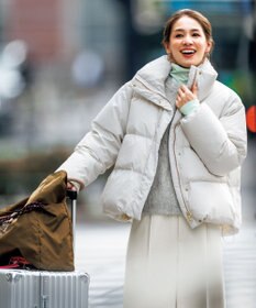 UNFILO L 【VERY掲載 / 自宅で洗濯OK / 軽量で暖かい】TAIONコラボ ショートダウン