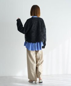 YECCA VECCA ペプラムギャザーシャツ