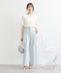 earth music&ecology リブメローショートスリーブプルオーバー