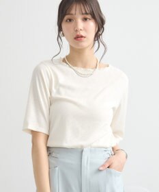 earth music&ecology リブメローショートスリーブプルオーバー