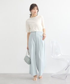 earth music&ecology リブメローショートスリーブプルオーバー