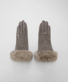 ORuKuBET 【オンワード・クローゼット限定】パールリング風エコファージャージグローブ (WOMEN)【スクワラン加工 / 抗菌機能・タッチパネル対応】