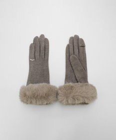 ORuKuBET 【オンワード・クローゼット限定】パールリング風エコファージャージグローブ (WOMEN)【スクワラン加工 / 抗菌機能・タッチパネル対応】