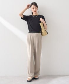 earth music&ecology リブメローショートスリーブプルオーバー