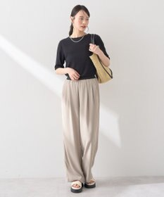 earth music&ecology リブメローショートスリーブプルオーバー