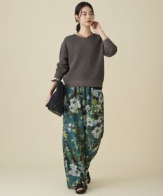 自由区 ボタニカルプリントドロスト パンツ