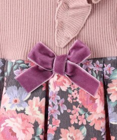 ANY KIDS 花柄 ドッキング ワンピース