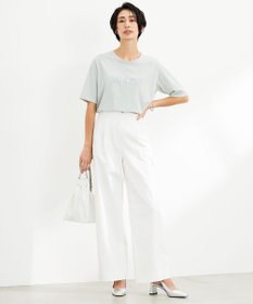 ICB 【UVカット・吸水速乾・洗える】シェルタリングドライサテン  ワイドストレートカーゴパンツ