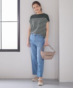 ANY 【洗濯機可/アンチピリング/UVカット】アクリルガーターフレンチスリーブニット