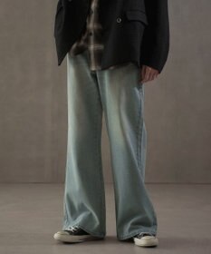 WEGO ボタンフライローライズフレアデニム