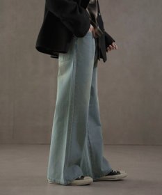 WEGO ボタンフライローライズフレアデニム