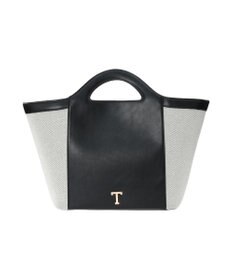 Te chichi Tメタルキャンバスエコレザーコンビトートバッグ