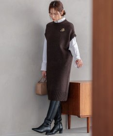 組曲 L 【WEB限定】チュニック丈ニットワンピース