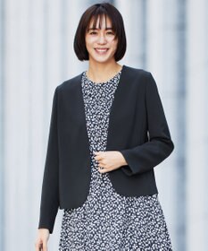 自由区 【セットアップ対応】トリアセダブルクロスノーカラー ジャケット ネイビー