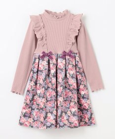 ANY KIDS 花柄 ドッキング ワンピース