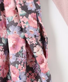 ANY KIDS 花柄 ドッキング ワンピース