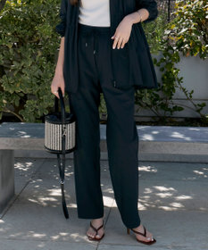 ICB 【接触冷感・UVカット・速乾・洗える】マットスキューバ セミワイドパンツ