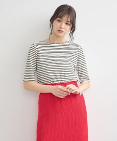 earth music&ecology リブメローショートスリーブプルオーバー