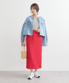 earth music&ecology リブメローショートスリーブプルオーバー