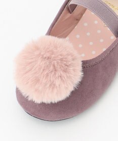 ANY KIDS ポンポン付きパンプス