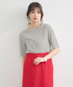 earth music&ecology リブメローショートスリーブプルオーバー