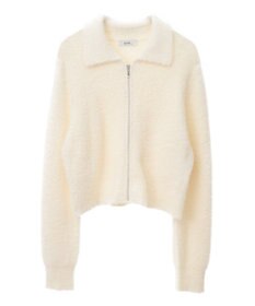 earth music&ecology シャギージップカーディガン