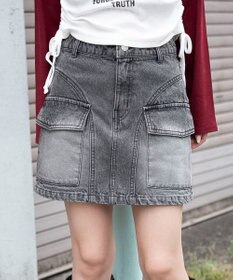 WEGO ヴィンテージウォッシュカーゴミニスカート