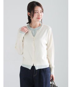 Te chichi 配色レイヤードカーディガン