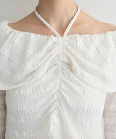 Green Parks シャーリングオフショルプルオーバー