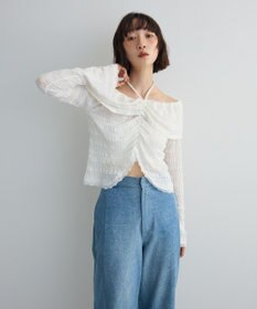 Green Parks シャーリングオフショルプルオーバー