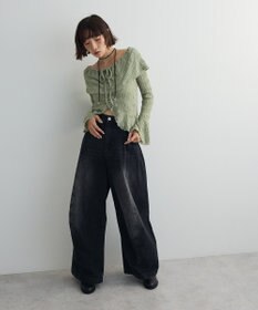 Green Parks シャーリングオフショルプルオーバー