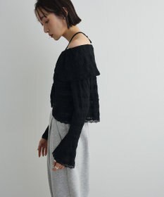 Green Parks シャーリングオフショルプルオーバー