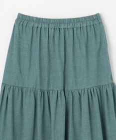 ANY 【ウエストゴム】シャンブレーライクティアード スカート