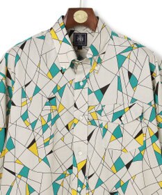 J.PRESS MEN 【J.PRESS ORIGINALS】Vintage Print Half Sleeve Shirt / B.D. / Baggy-Fit