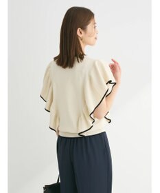 Green Parks 配色フリルニットプルオーバー