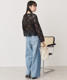 AMERICAN HOLIC クロシェニットVネックカーディガン