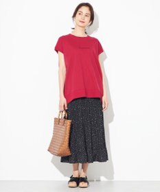 ANY 【2SET】ミニロゴトップス×ドットプリーツスカート セット