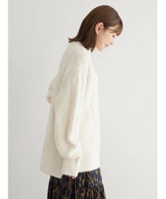 AMERICAN HOLIC Ｍｉｘヤーンモックネックケーブルニットプルオーバー