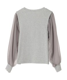 Green Parks 袖チュールドッキングリブプルオーバー